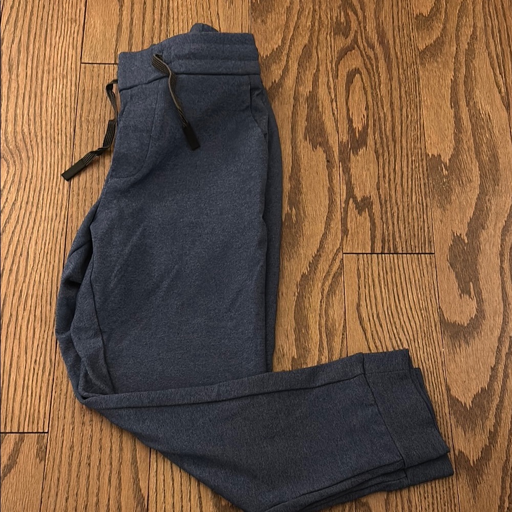 Bonobos Blue Sweatpants with Drawstring Waistband and Tapered Legs
